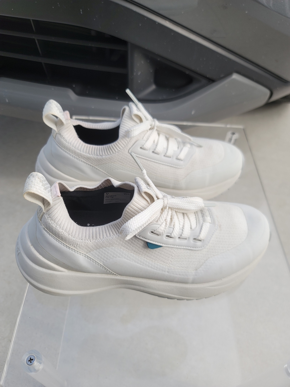 Vessi Women’s White Knit Platform Sneakers